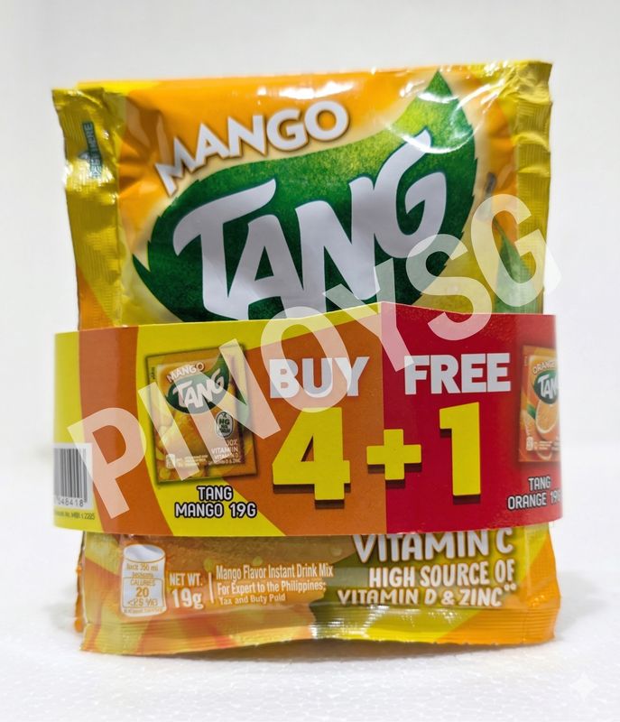 Tang Mango Juice 19g x 4 + Free Tang Orange 19g (4+1)