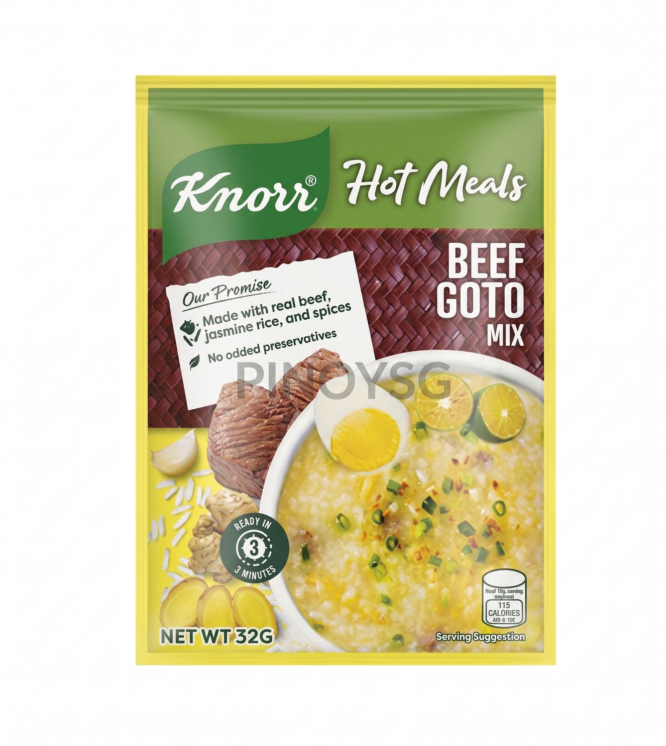 Knorr Hot Meals Instant Beef Goto Mix Sachet 32g
