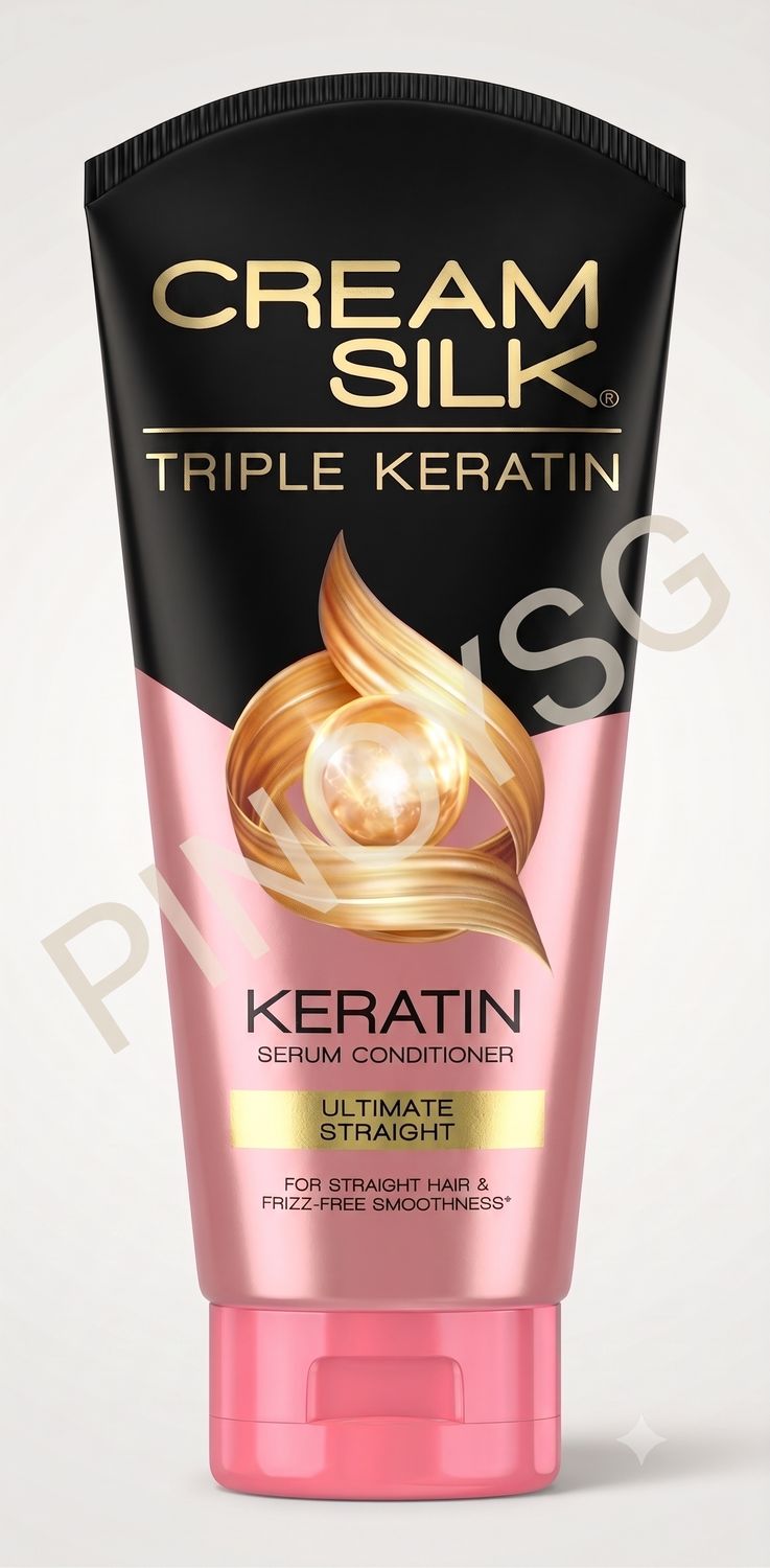 Creamsilk Conditioner Triple Keratin Straight Pink, 160ml