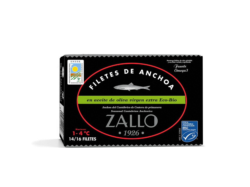 Premium Cantabrian anchovies (14-16 fillets) EVOO-Eco 85g/unit
