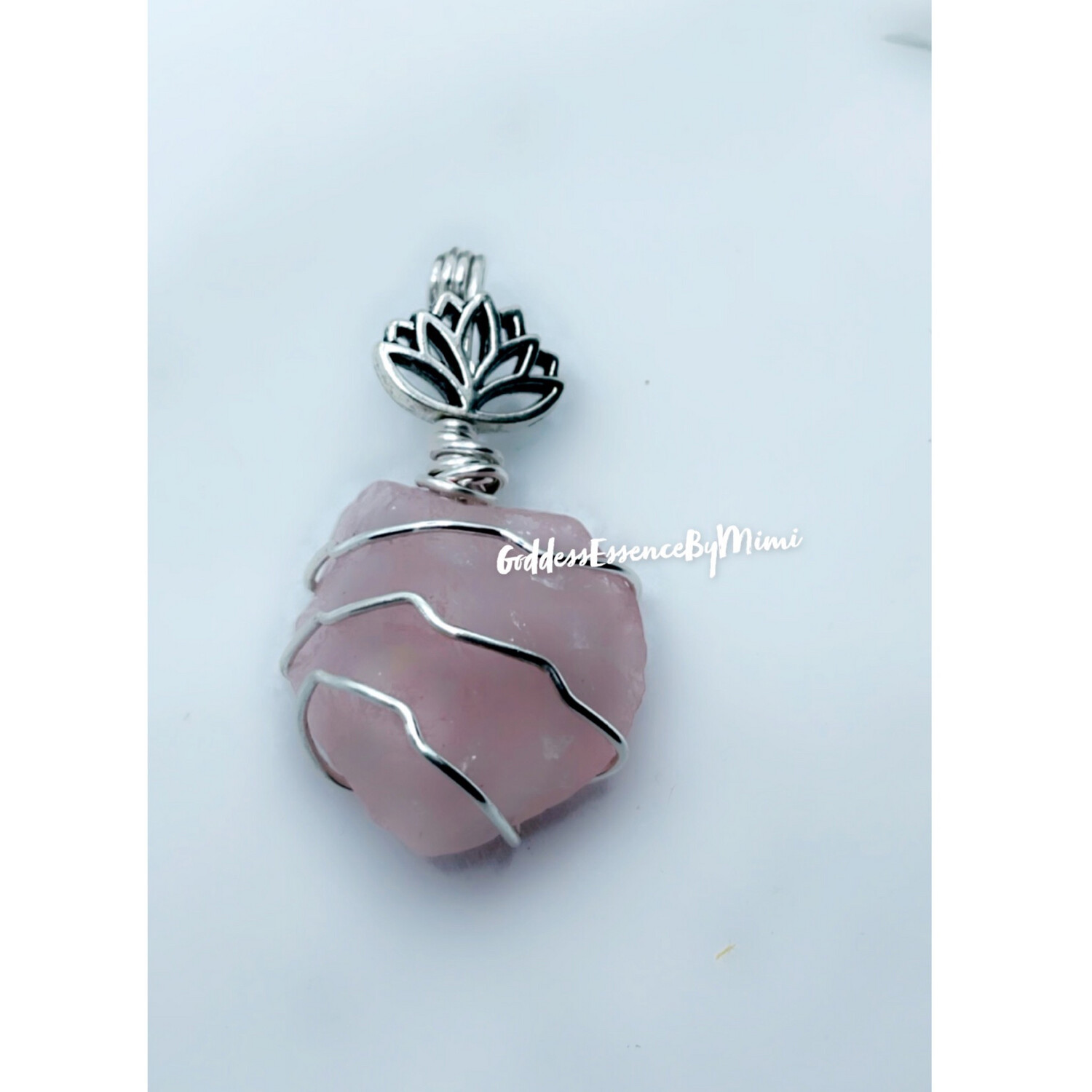 Raw Rose Quartz Necklace