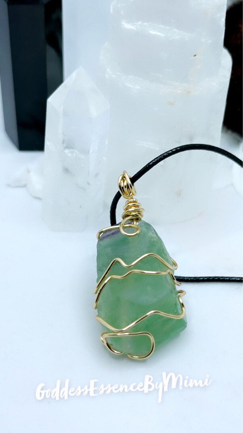 Raw Fluorite Nugget Necklace