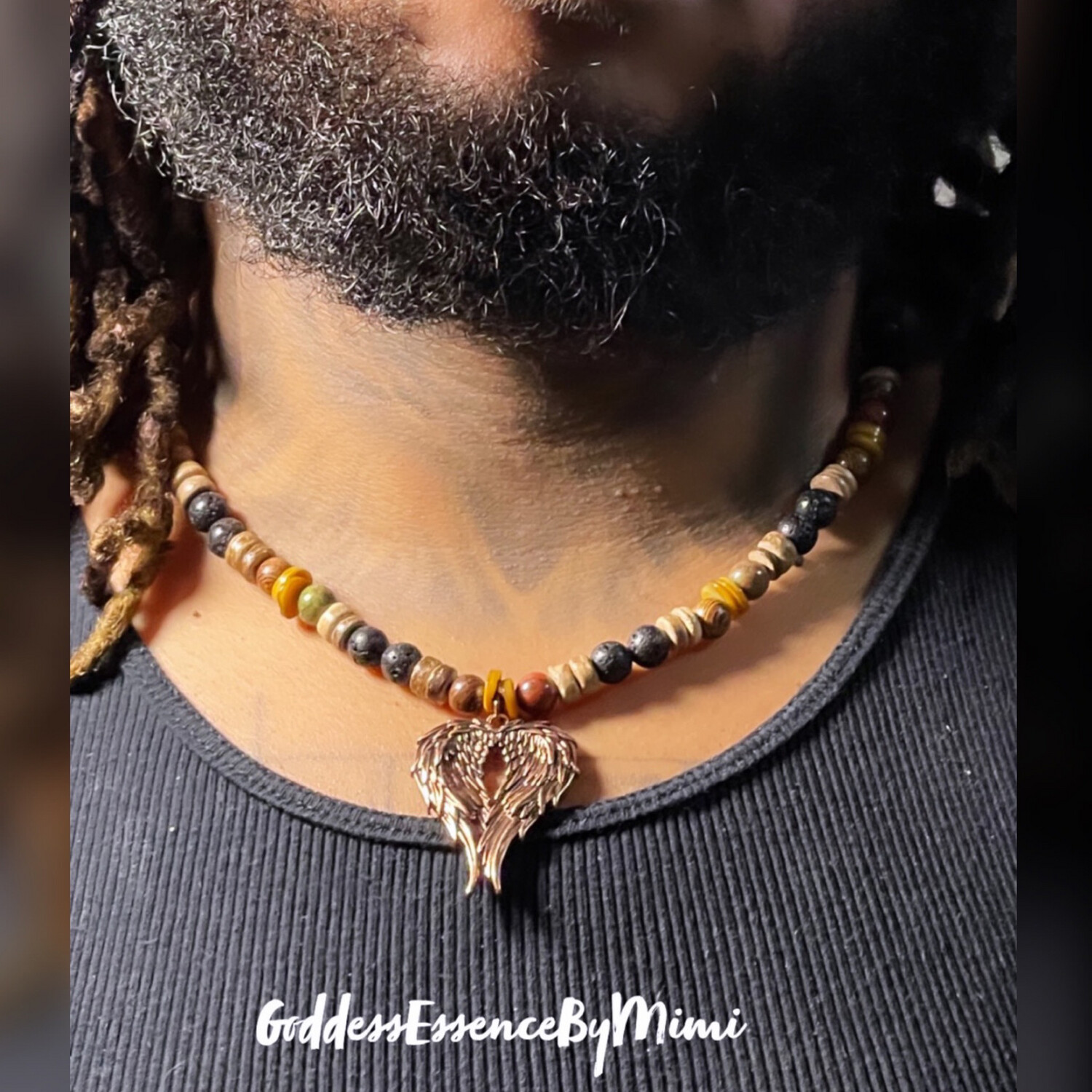 Wing Stone Adjustable Necklace 