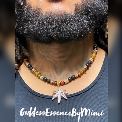 Leaf Stone Adjustable Necklace