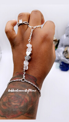 Gemstone Ring Chain Bracelet Gemstone Ring Chain Bracelet