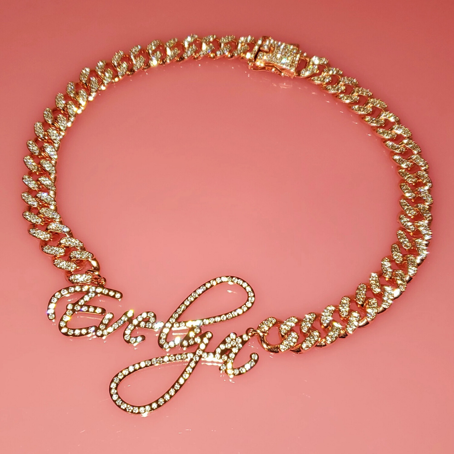  Cuban link Name Choker/Necklace