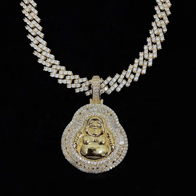  High End Buddha Baguette Necklace