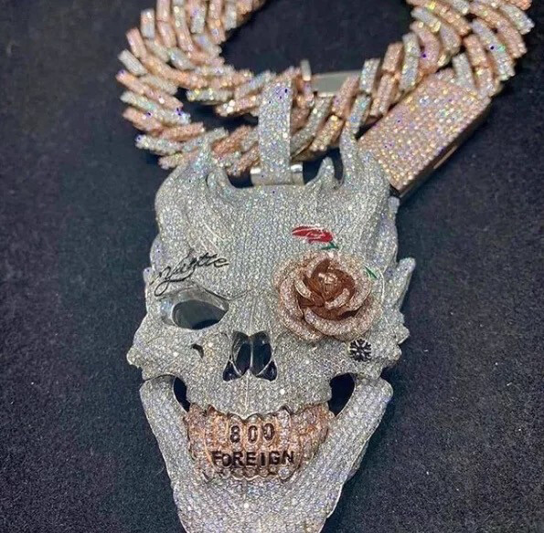 Redd’s Iced Skull Necklace