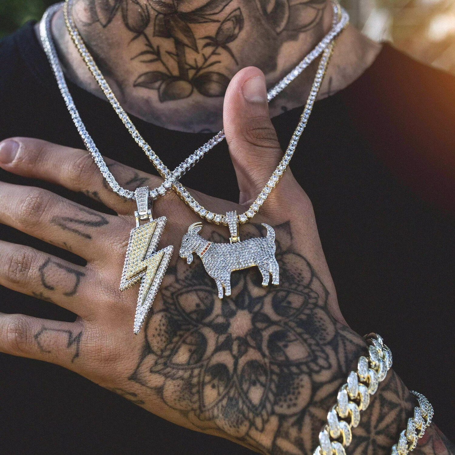 Iced Out Goat Necklace