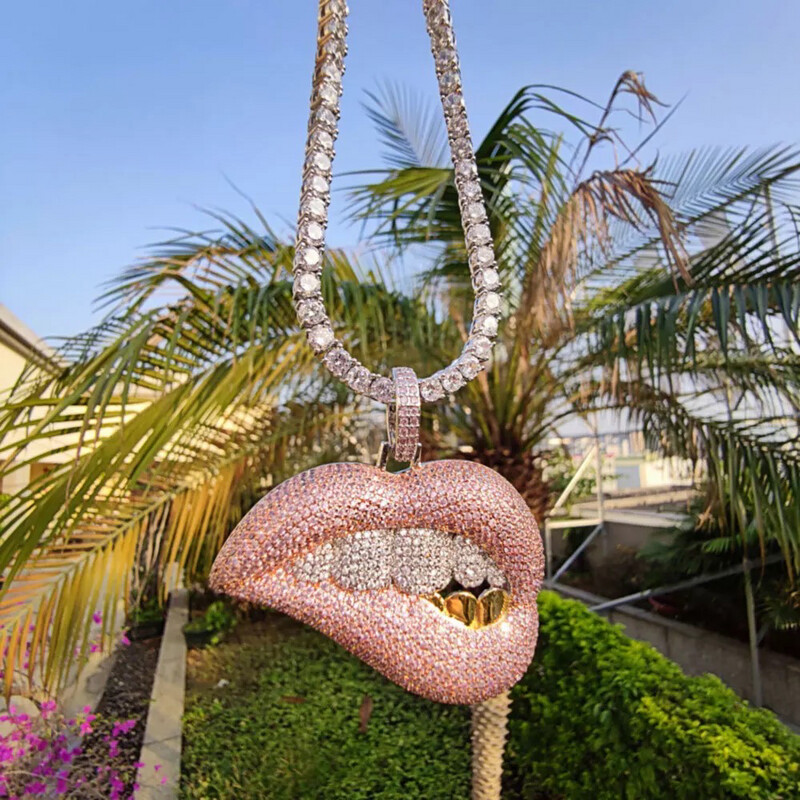 Icy Lips & Grill Necklace