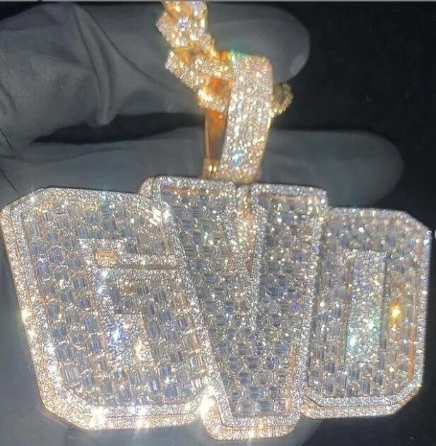 5A Luxury Quality Gold Iced Out Name Necklace (Customize)