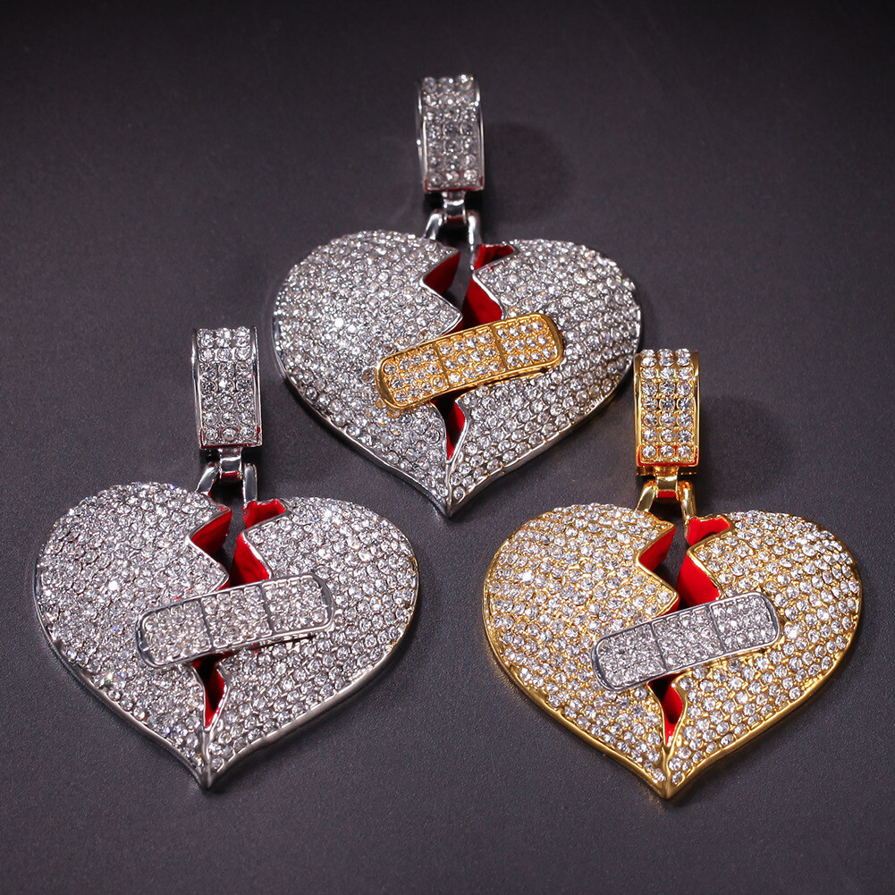 Redd’s 18k Micro Inlay AAAA CZ Heartbreak Bandage Necklace