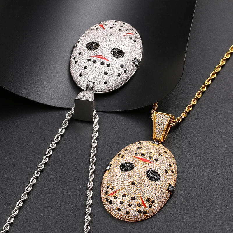 Redd's Iced Out Jason Voorhees Mask Necklace