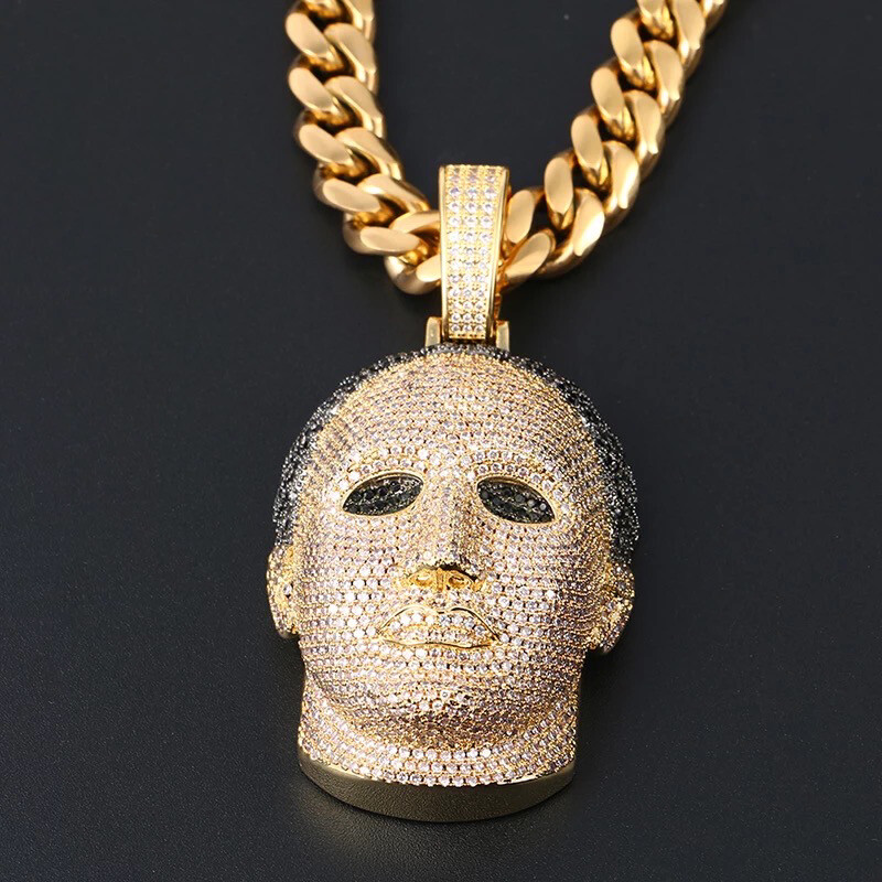 Redd’s Iced Out Mike Myers Mask Necklace