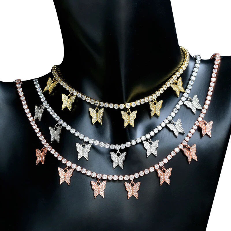 Butterfly Charms Adjustable Choker/Necklace