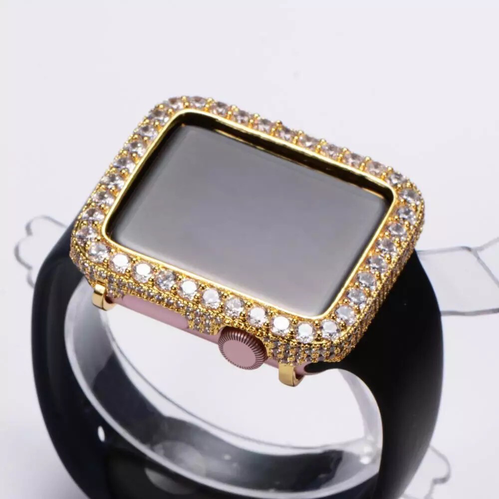 Gold 5A Big Icy Apple Watch Case