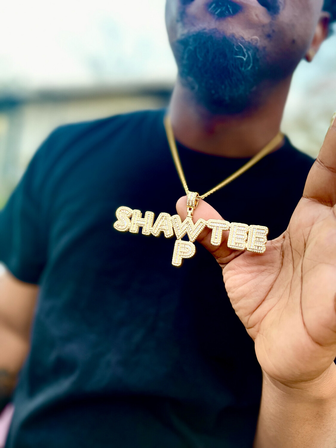 Baguette Block Letters Name Necklace (Customize)