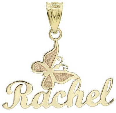 10k Solid Gold Custom Name Pendant