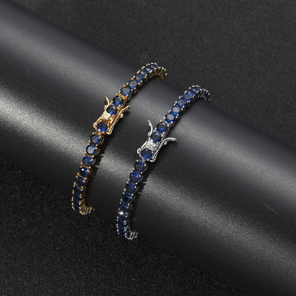 Blue Sapphire Tennis Bracelet 