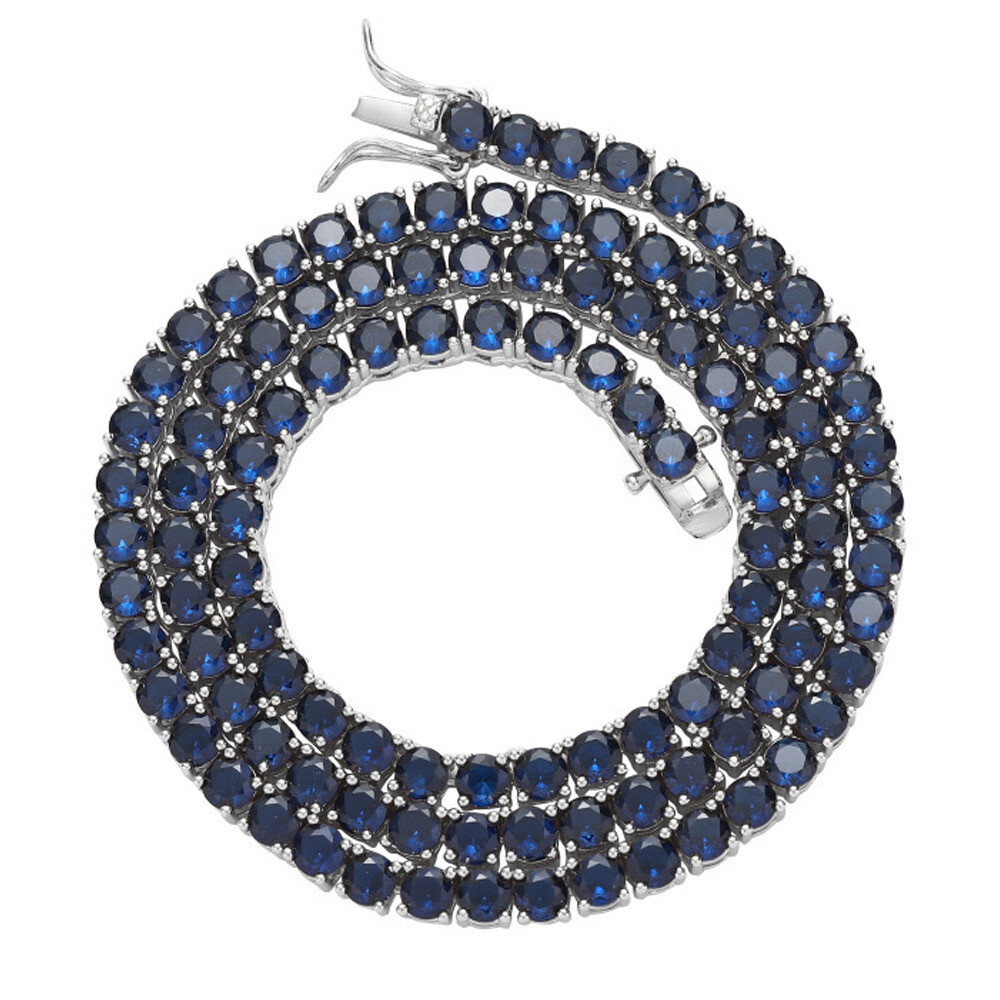 Blue Sapphire Tennis Chain