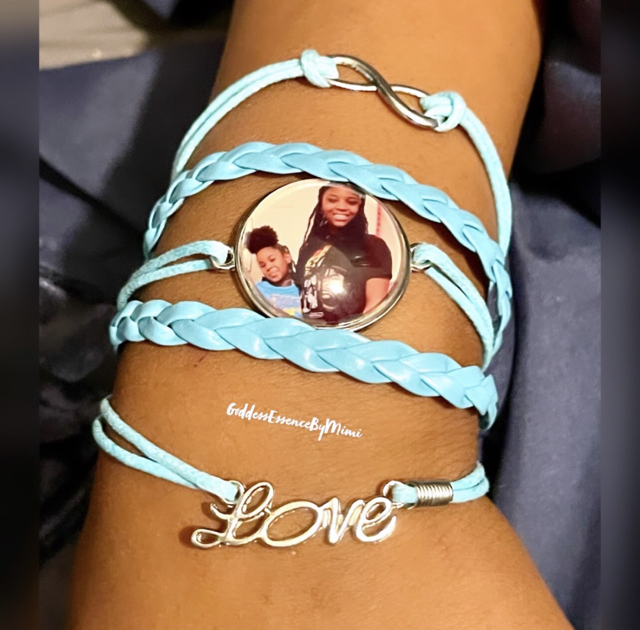 Adjustable Photo Infinity Love Layered bracelet 
