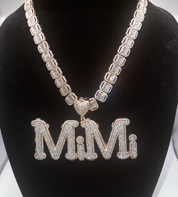 5A Luxury Quality Icy Name Necklace (Customize)