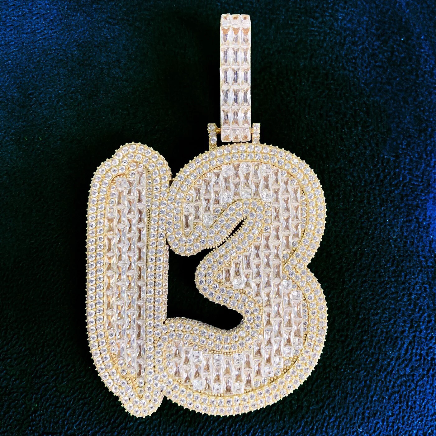 5A Luxury Quality Icy Big Name & Cuban Link Necklace (Customize)