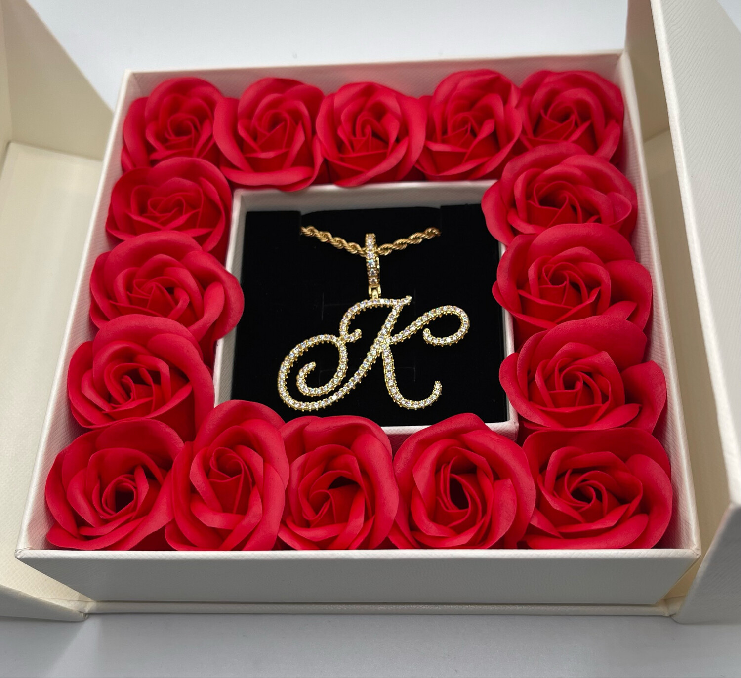 Special Occasion Bling Single Letter Necklace Box