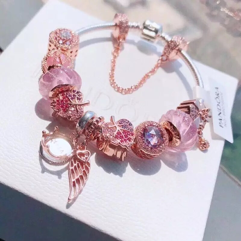 Silver & Rose Gold Queen Charm Bracelet