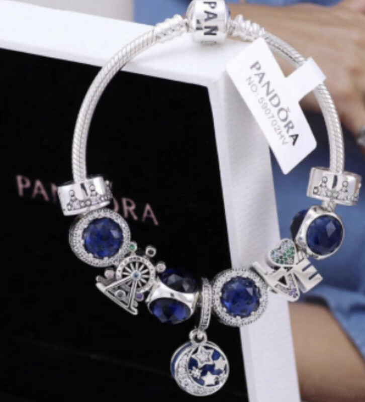 Silver & Blue Wonders Charm Bracelet