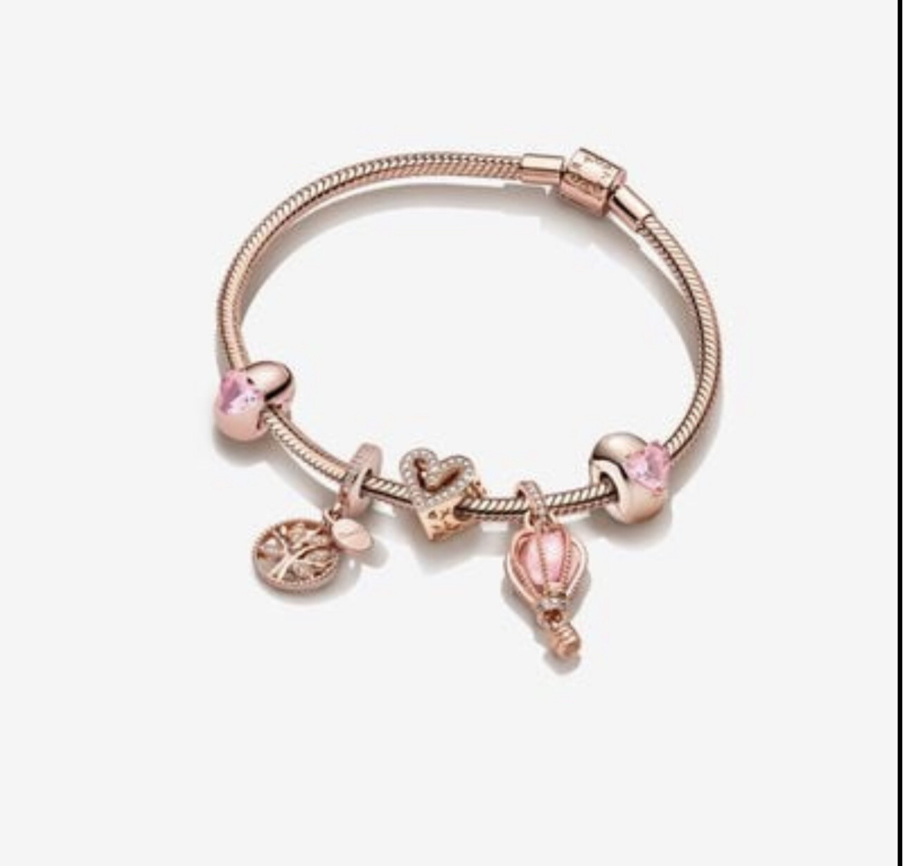 Rose Gold Dainty Love Charm Bracelet