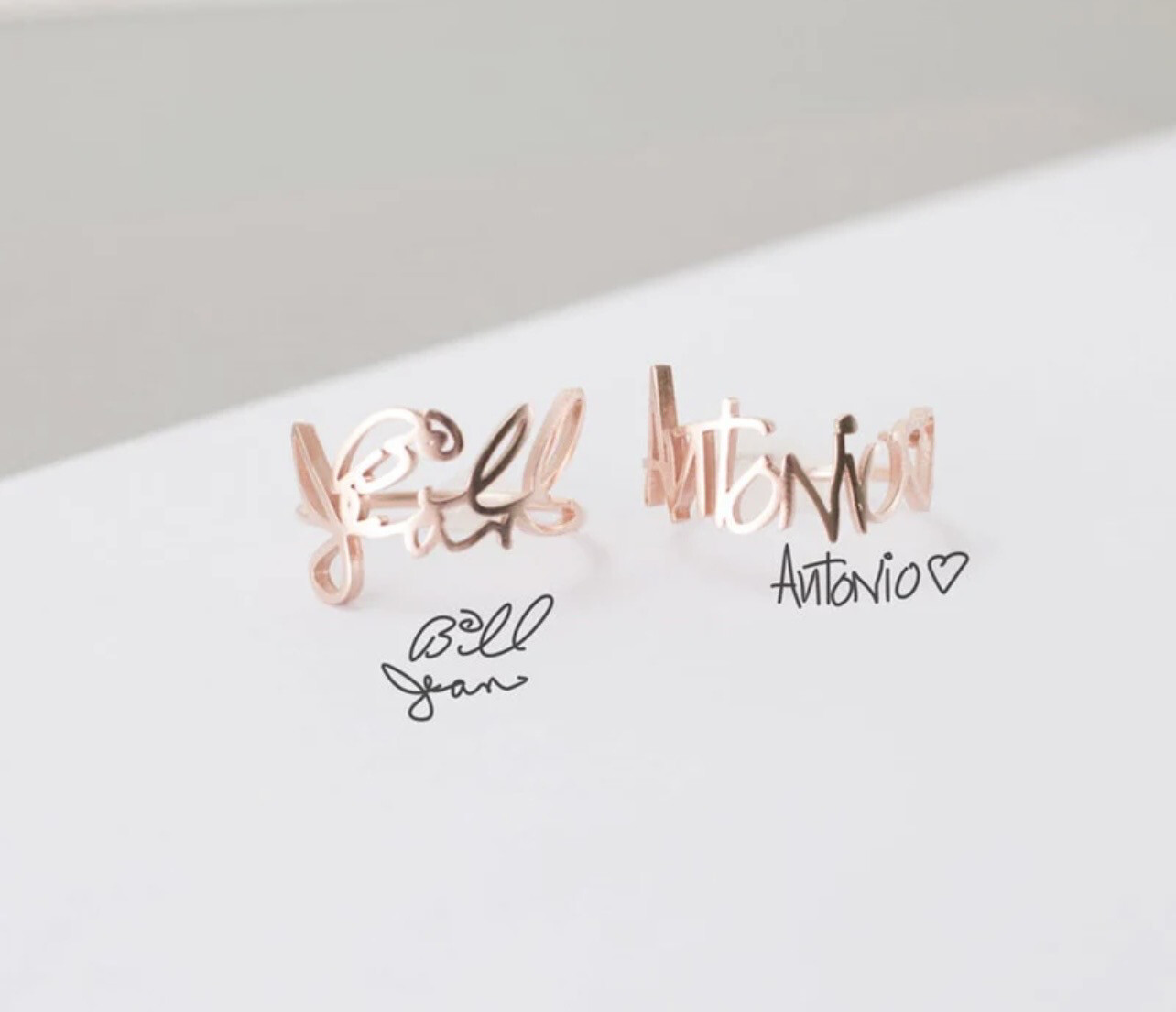 Personalized Signature Handwriting Ring