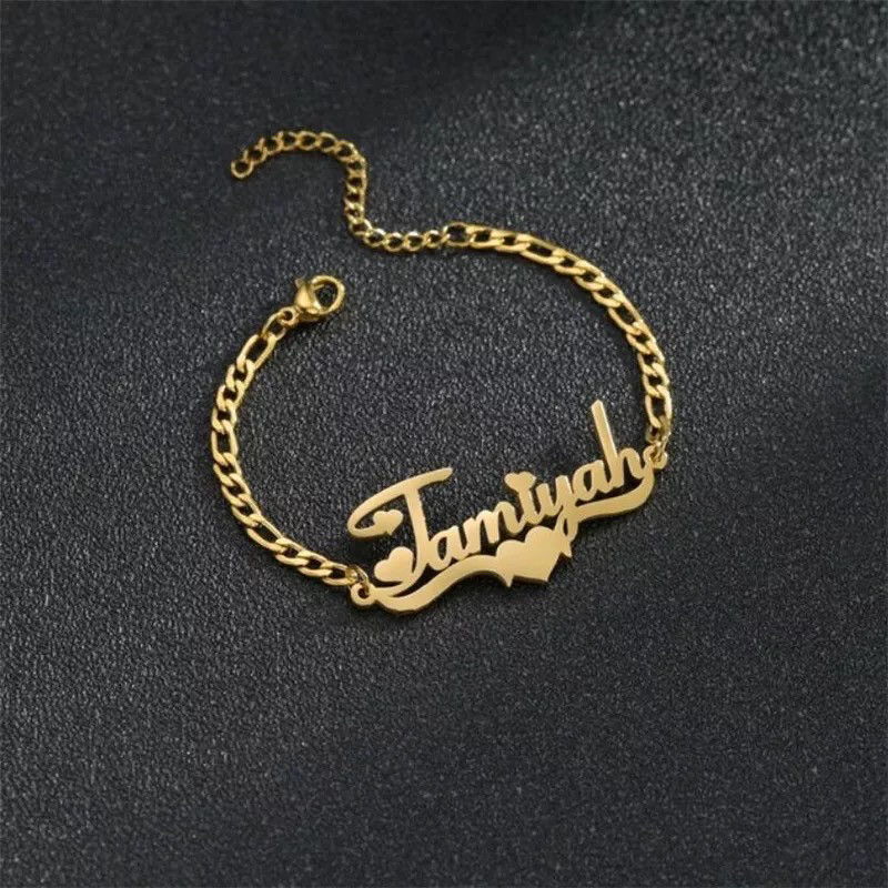  Gold Cuban Link Name Bracelet/Anklet 