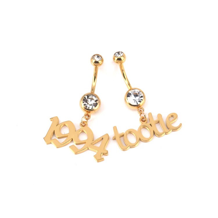 Personalized Name Belly Ring 