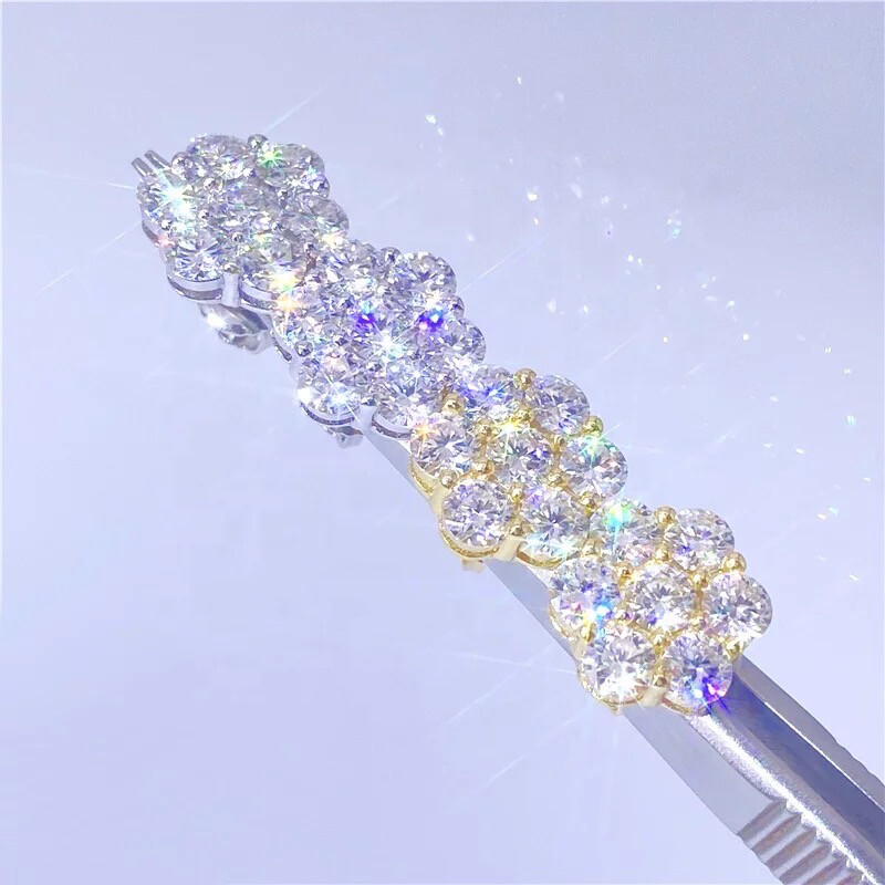  14k Solid Gold 4.2ct VVS diamond Stud Earrings