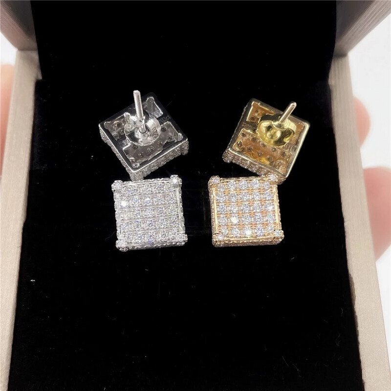  10k Solid Gold VVS  diamond Stud Earrings