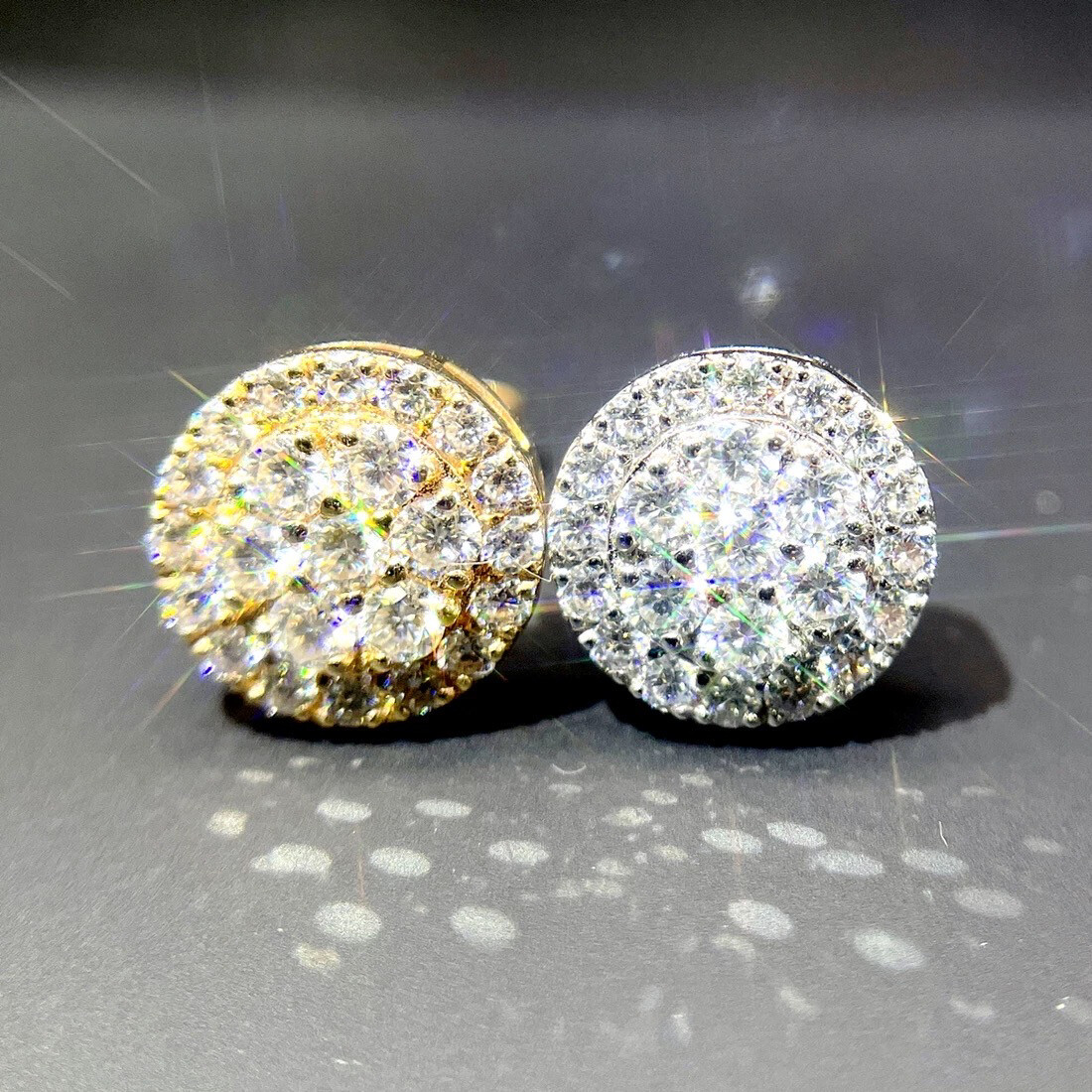 10k Solid Gold VVS diamond Stud Earrings