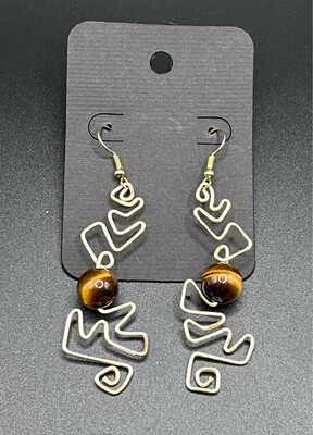 Goddess Freestyle Art Gemstone Earrings