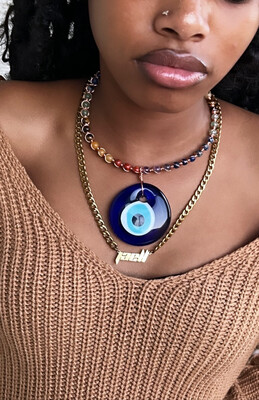 High Quality Adjustable Chakra rare large Eye Choker