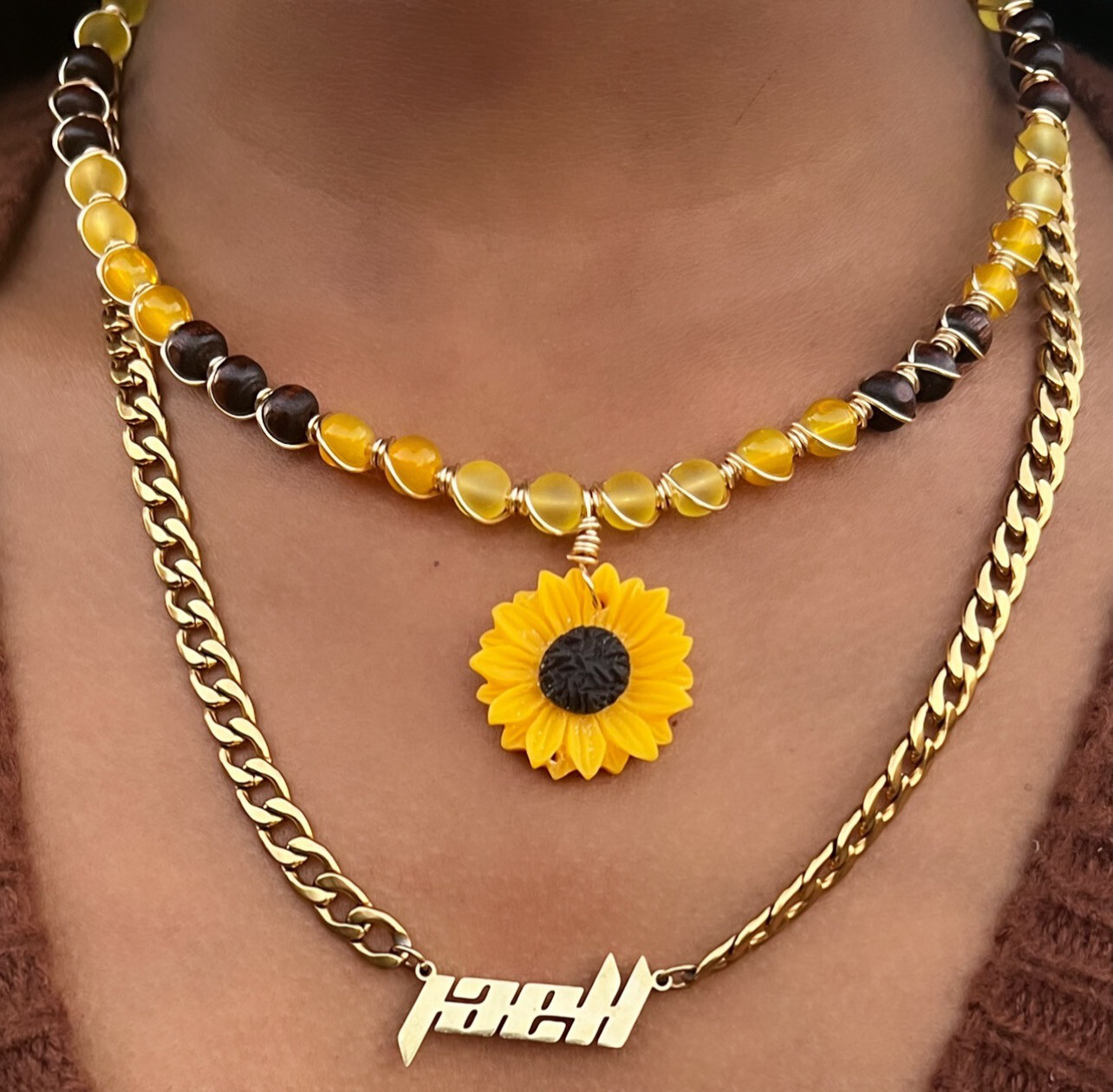 High Quality Adjustable Sunflower Choker