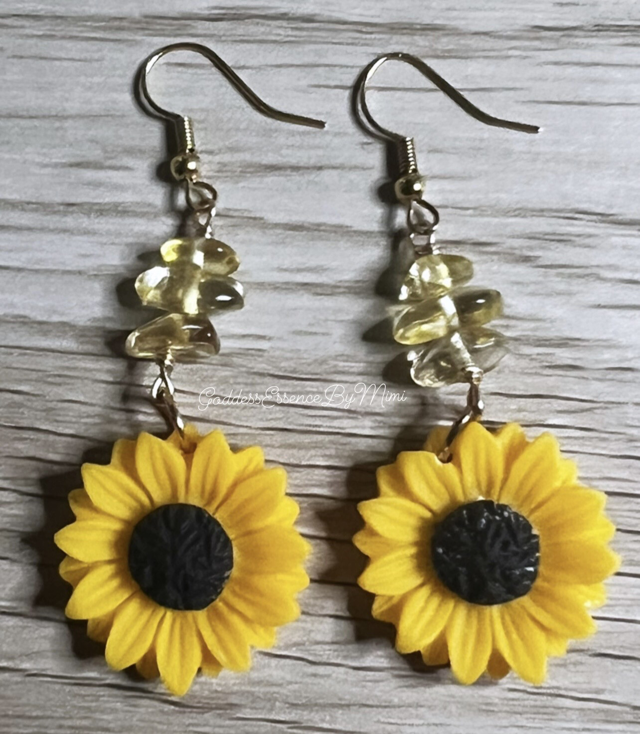 Sunflower & Citrine Earrings