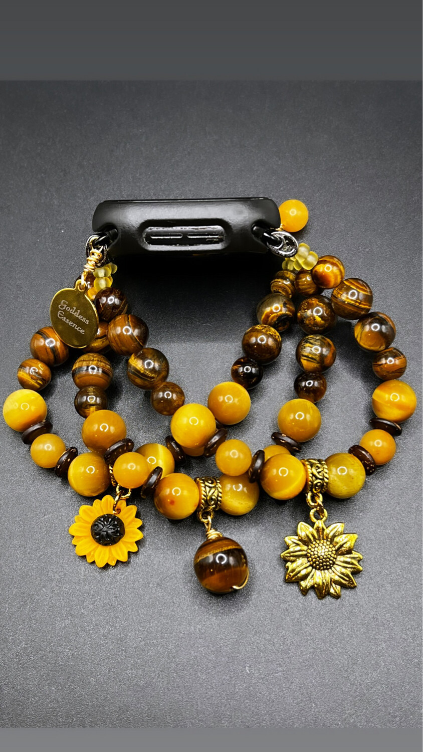 Handcrafted Oshun Sunflower ALL Crystal Apple Watch Band