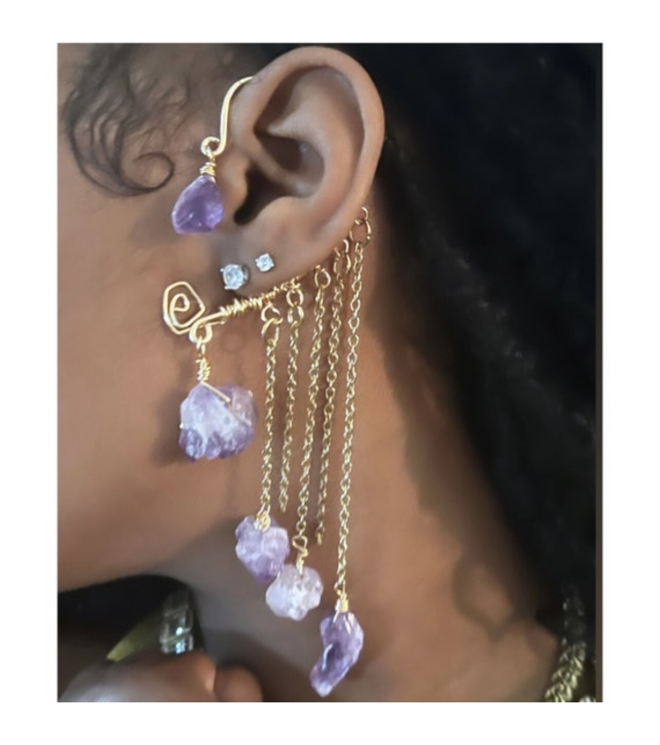 Amethyst Nugget Cuff