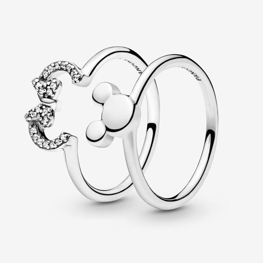 Mickey & Minnie Puzzle Ring Set