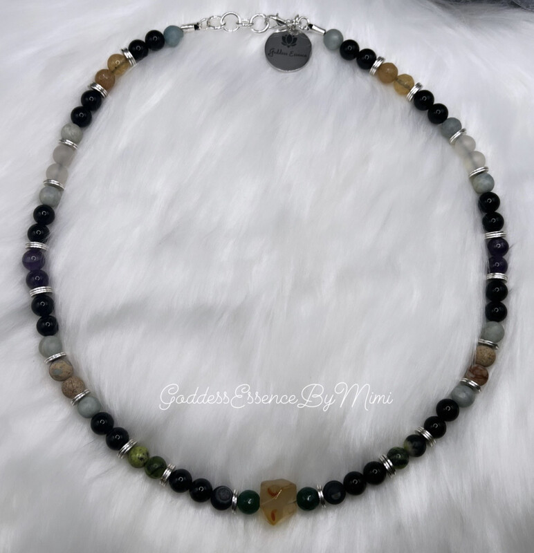 High quality, grade A gemstone Stones in heaven necklace