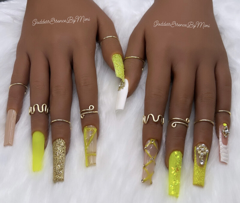 Goddess Art finger tip adjustable Ring set
