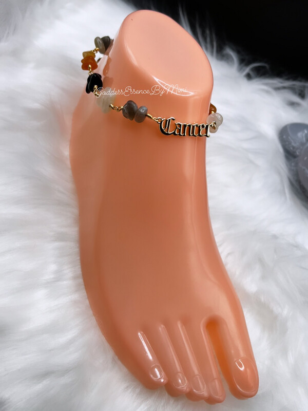 Zodiac crystals adjustable Anklet or Bracelet Zodiac crystals adjustable Anklet or Bracelet