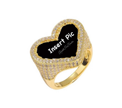 High Quality Heart Photo Ring