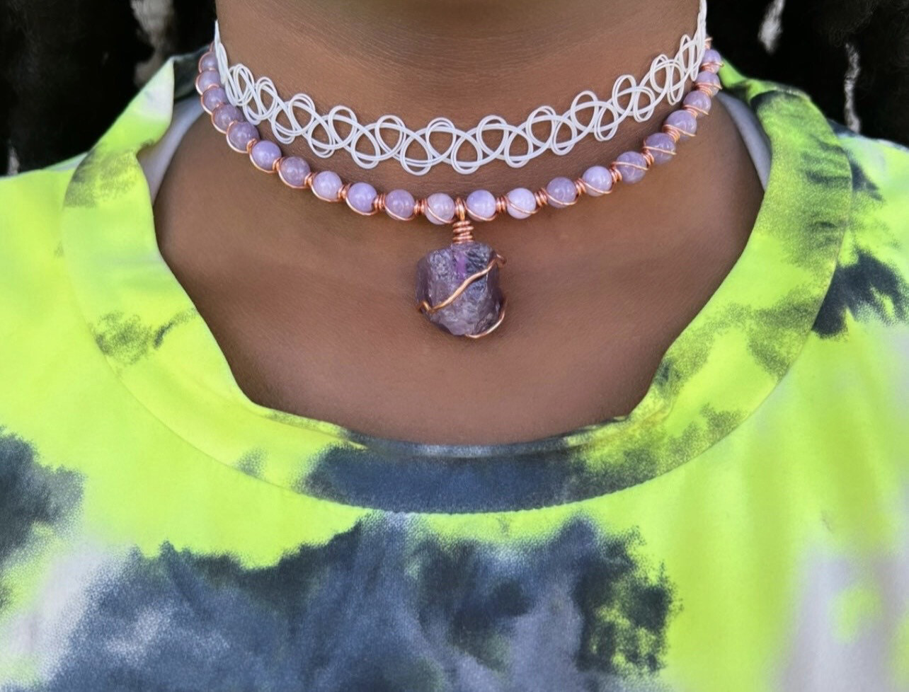 High Quality Amethyst Crystal Choker