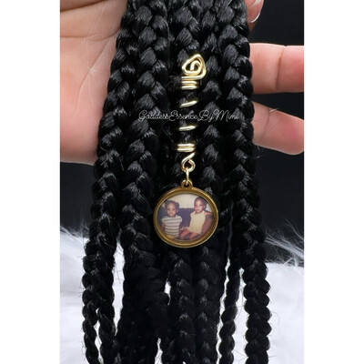 Lightweight Photo pendant Loc/Braid jewelry Lightweight Photo pendant Loc/Braid jewelry